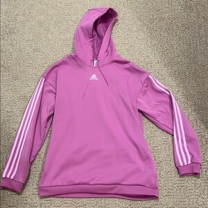 Adidas Size Large Pink Hooded Sweatshirt